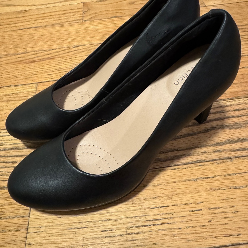 Clarks Classic Black Heels
